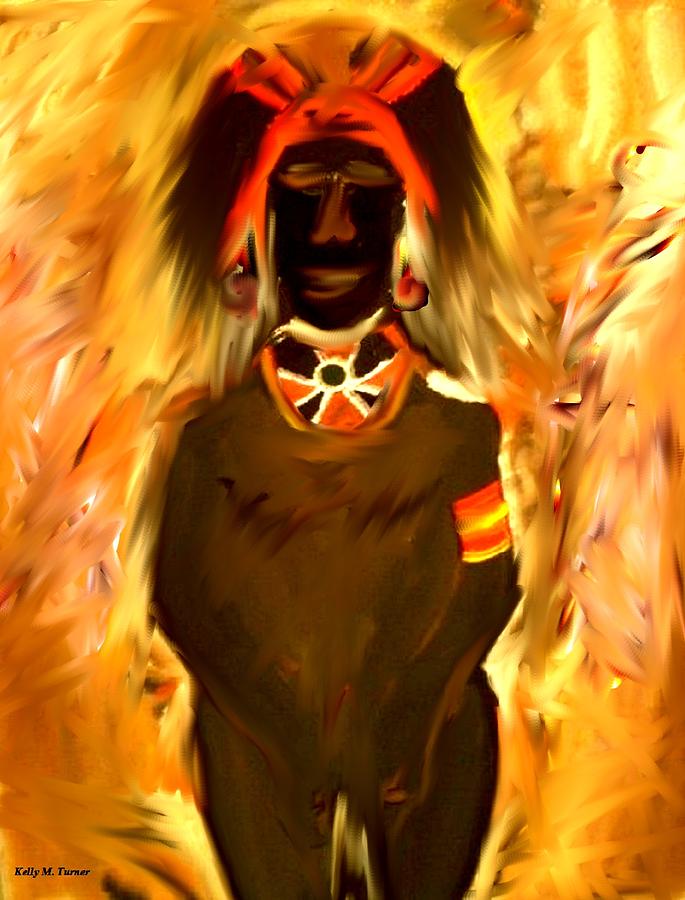 African Warrior Painting by Kelly M Turner