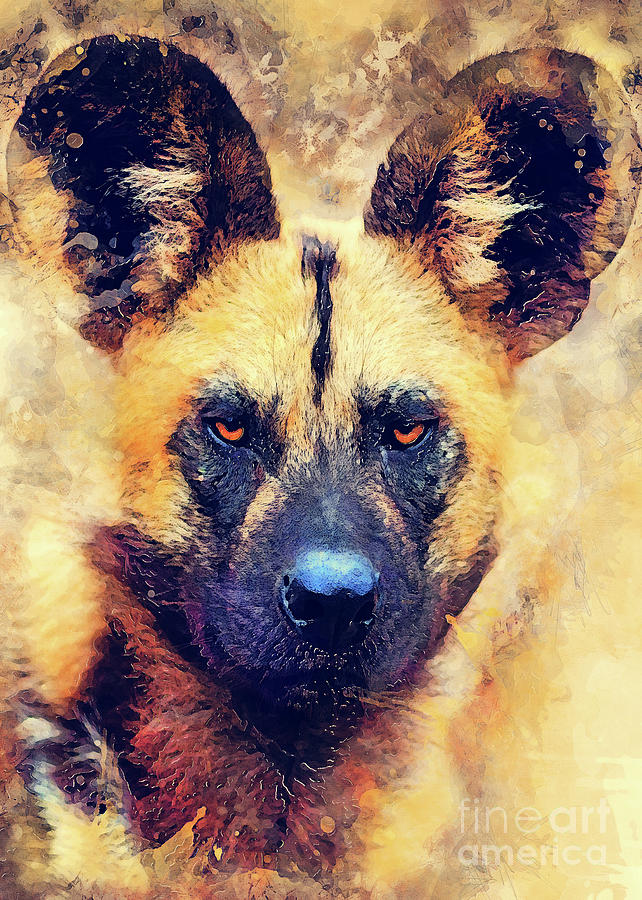 African Wild Dog Art Digital Art