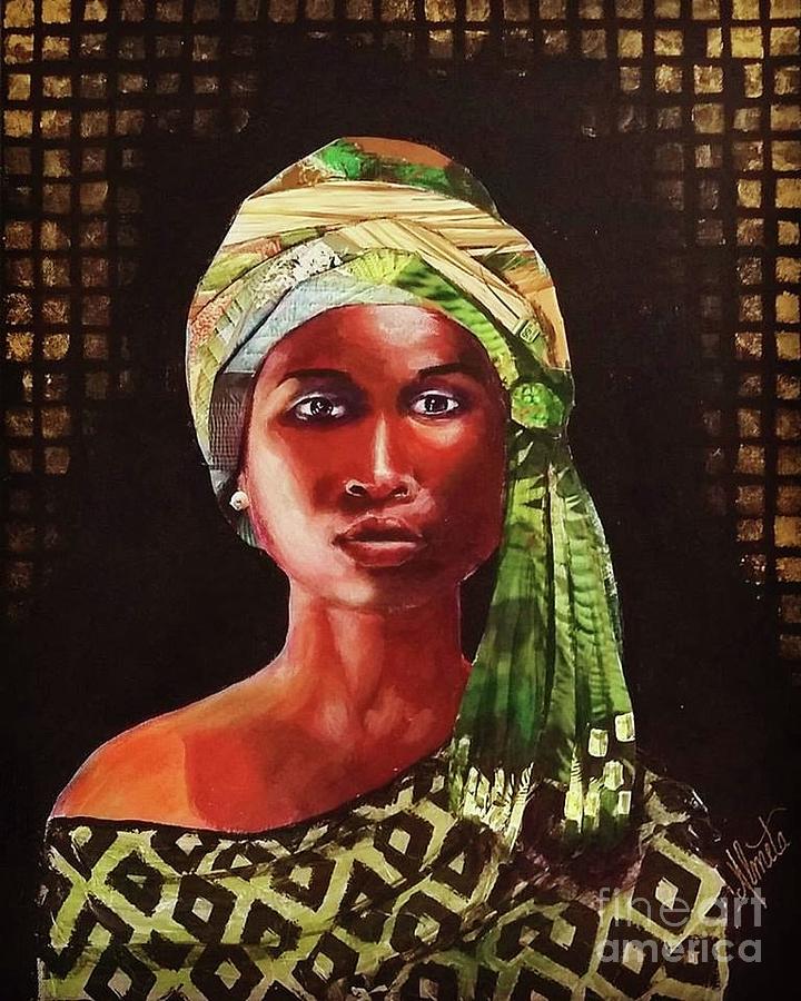 African Woman Painting by Almeta Lennon