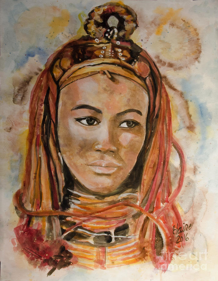 African woman Painting by Elaine Berger