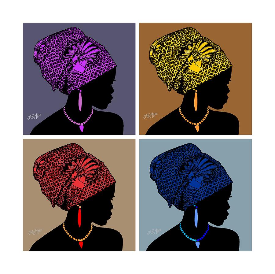 African Women Head Wrap 2 Digital Art By James Mingo Fine Art America