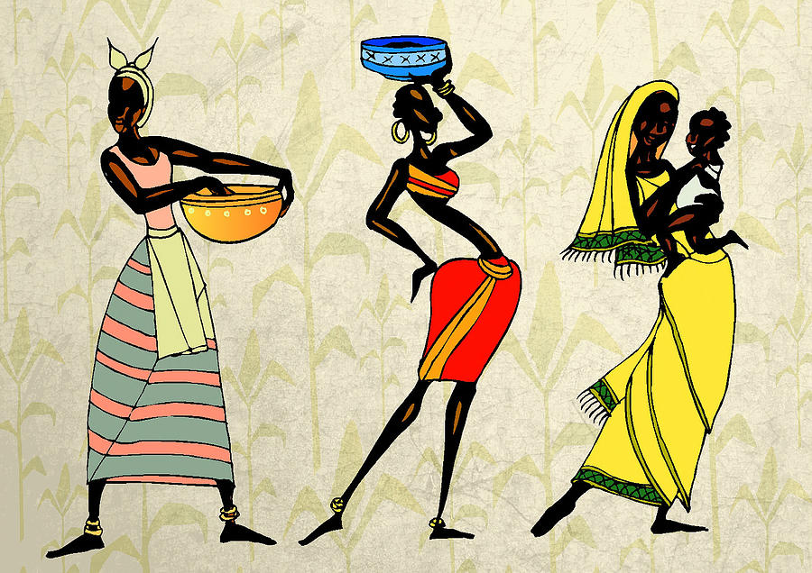 African Women,Tribal Art Digital Art by Gerald McNamee
