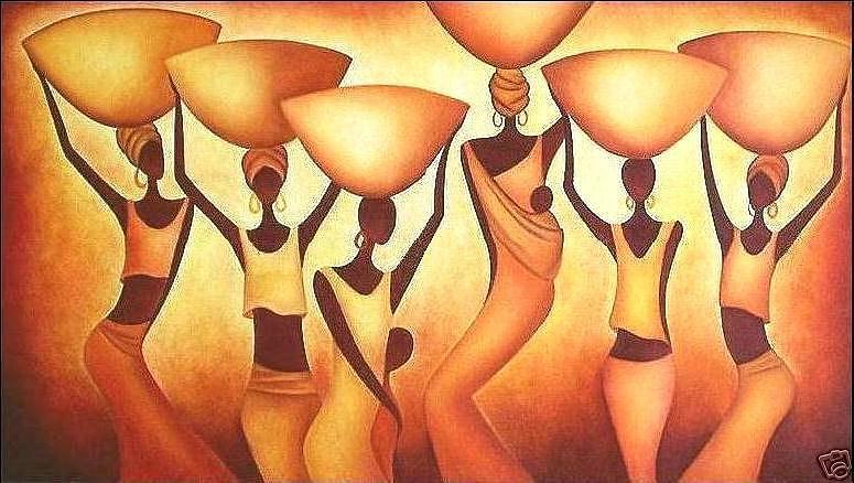 Woman Painting - Africana by Anita Burnaz Woman Painting - Africana by Anita Burnaz