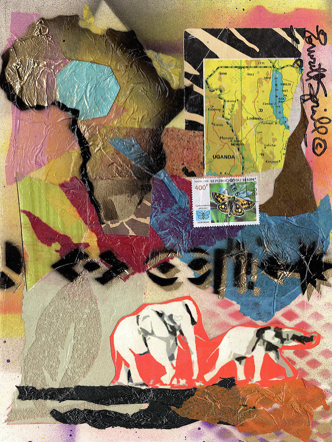 Afro Collage - M Mixed Media by Everett Spruill