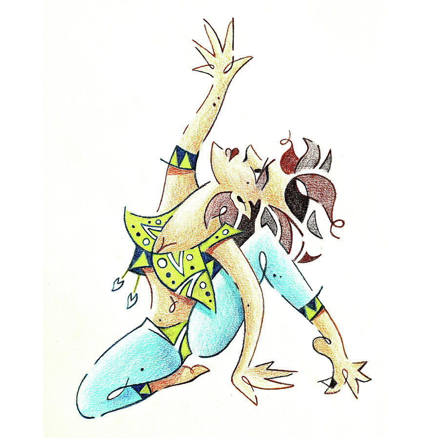 Afro Dance - Danza Africana Contemporanea Drawing by Arte Venezia