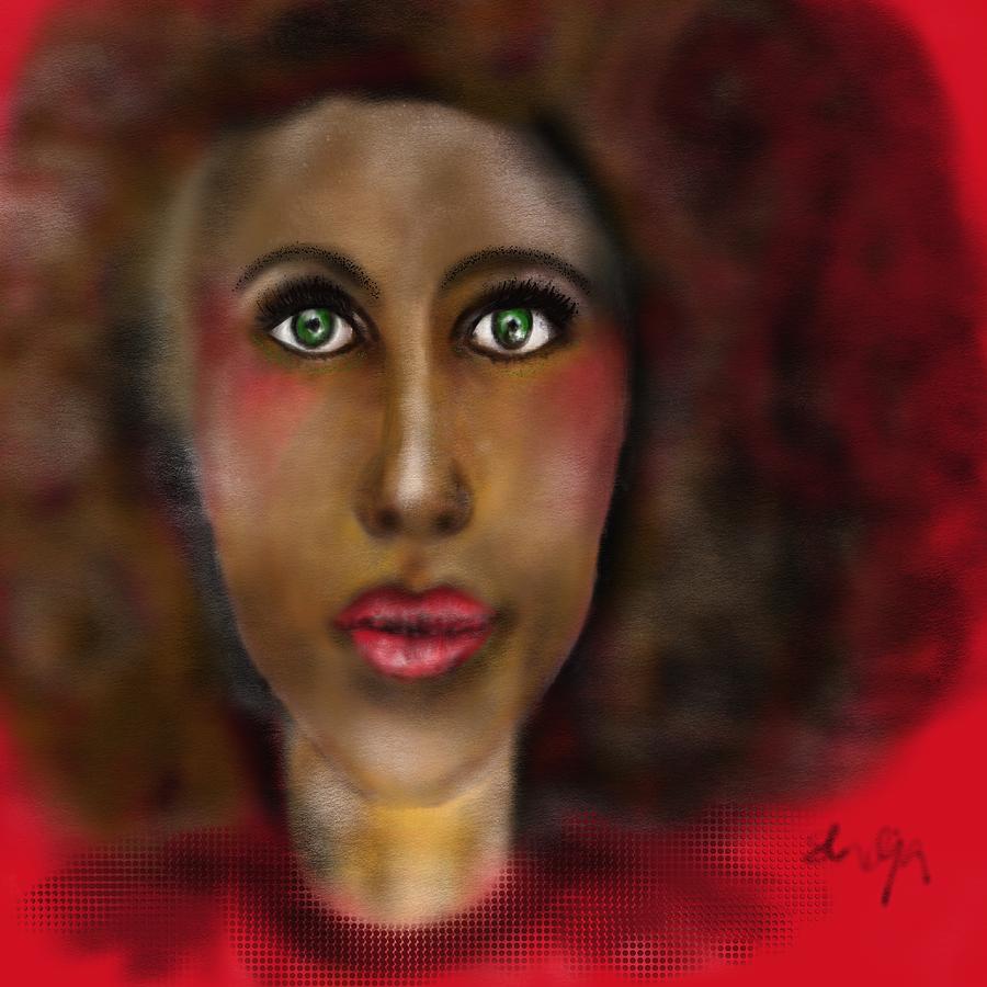 Afro Lady Digital Art by Sladjana Lazarevic