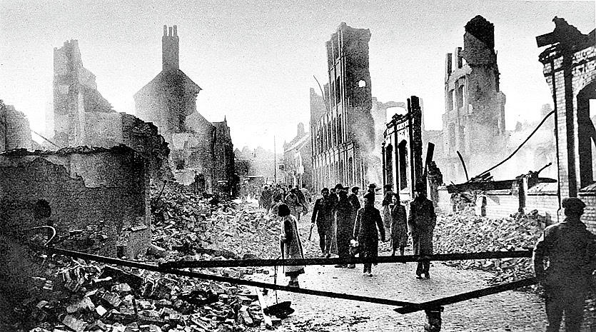 After a German bombing raid Coventry London England November 1940 Photograph by David Lee Guss