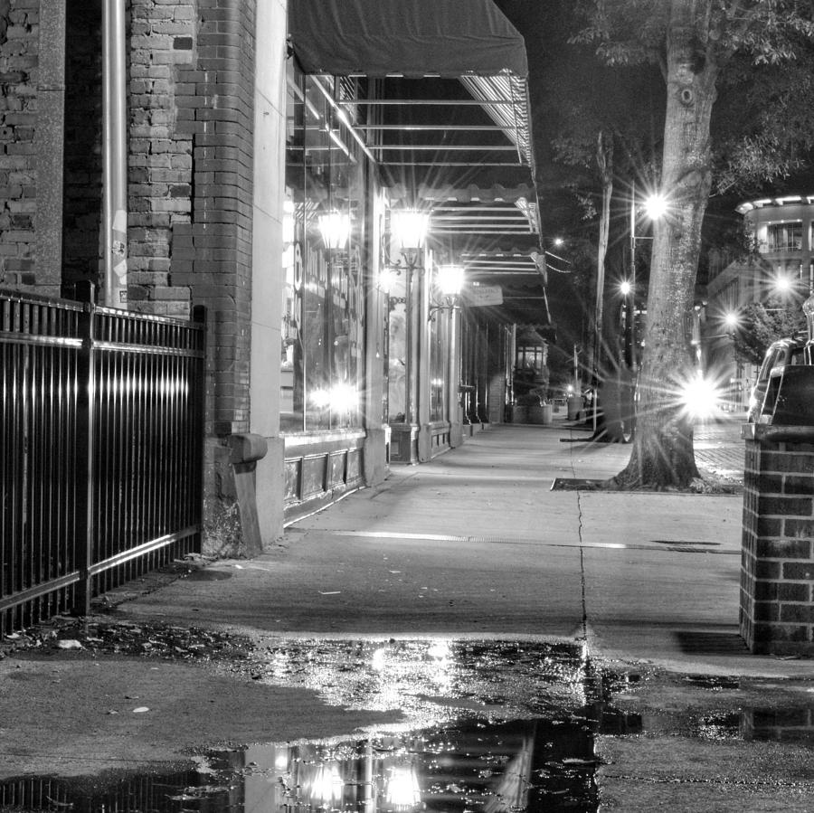 Brick Photograph - After A Wilmington Rain in Black and White by Greg and Chrystal Mimbs