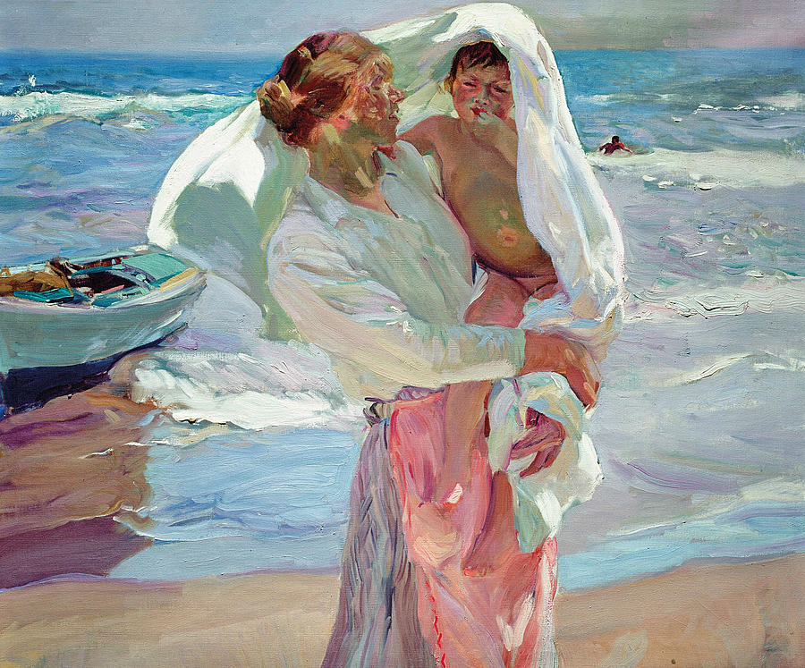After Bathing Painting by Joaquin Sorolla After Bathing Painting by Joaquin Sorolla
