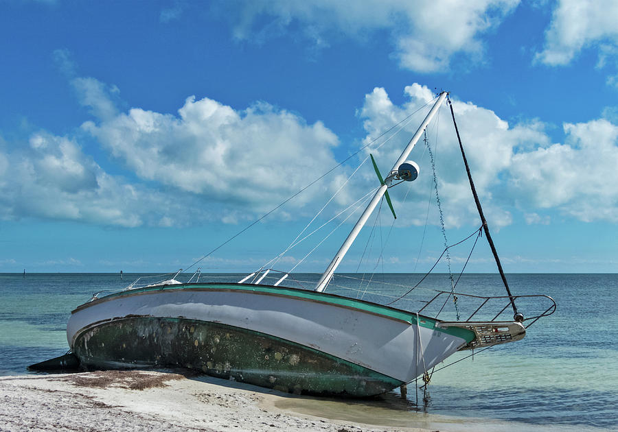 After Irma in Key West - The Boat Photograph by Bob Slitzan