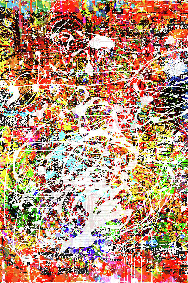 Abstract Digital Art - After Pollack by Gary Grayson