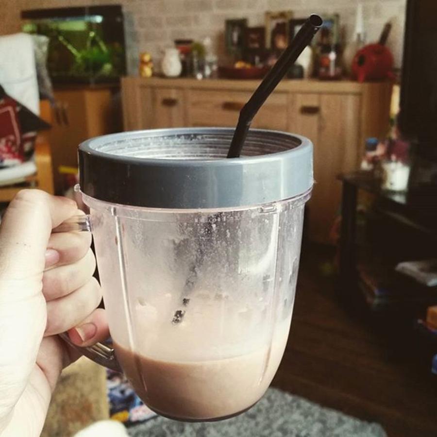 Chocolate Still Life Photograph - After Run #proteinshake So Yum!! by Natalie Anne