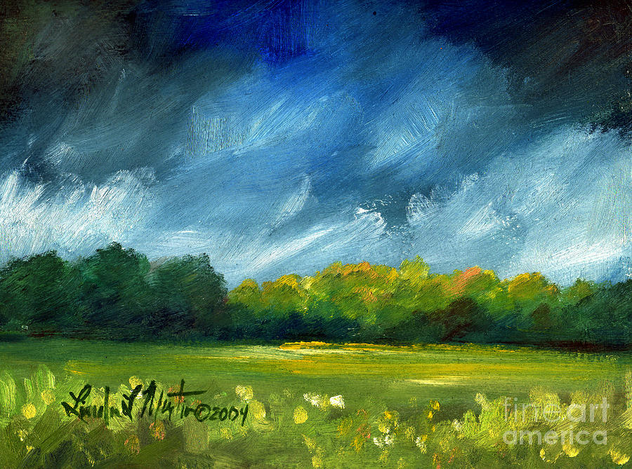 After Spring Rain Painting by Linda L Martin