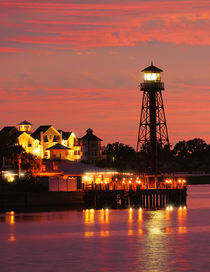 After Sunset at Lake Sumter Landing Photograph by Betty Eich