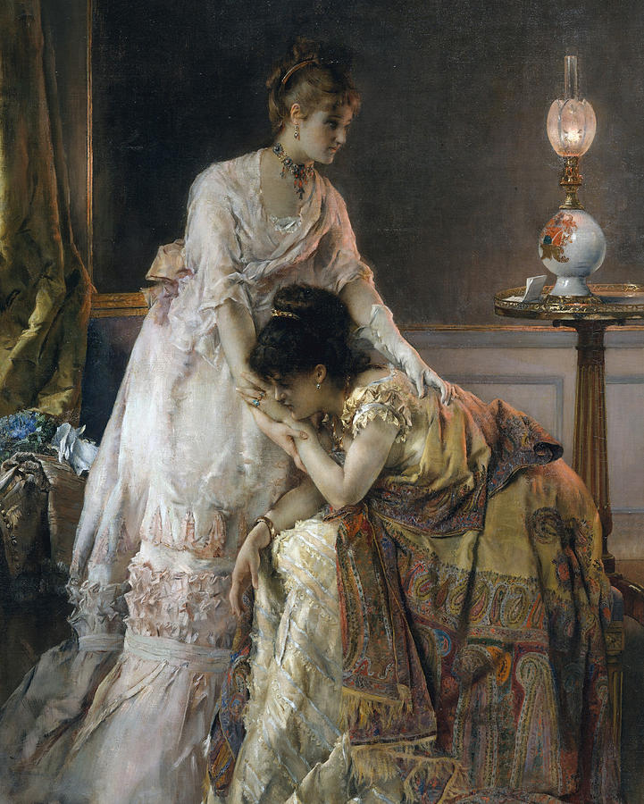 Paris Painting - After the Ball by Alfred Emile Stevens