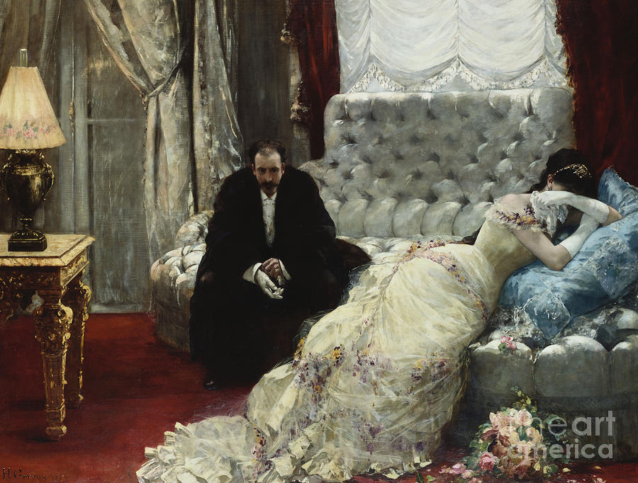 Henri Gervex Painting - After the Ball by Henri Gervex