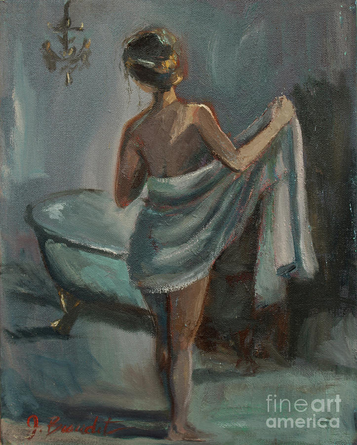 Woman Painting - After The Bath by Jennifer Beaudet