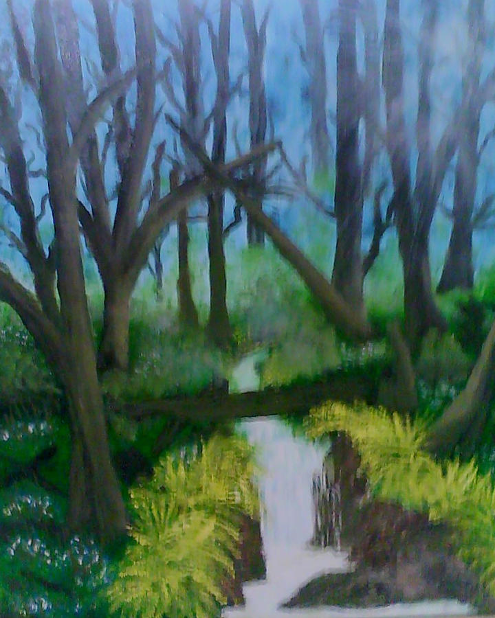 Landscape Painting - After The Fire, Renewal by Diana Robbins Landscape Painting - After The Fire, Renewal by Diana Robbins