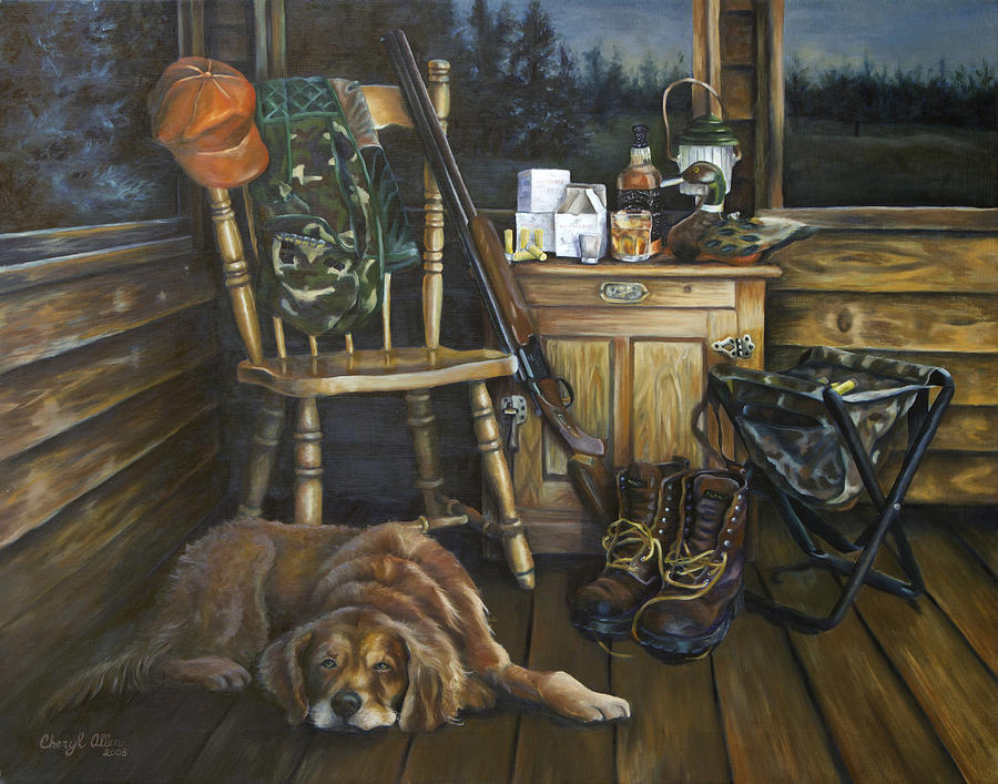 Boot Painting - After the Hunt by Cheryl Allen