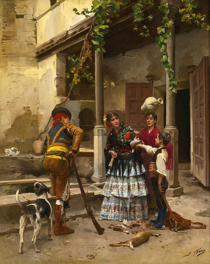 After the Hunt Painting by Jules Worms