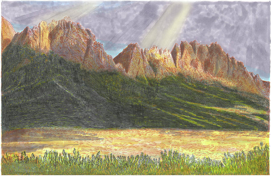 After the Monsoon Organ Mountains Painting by Jack Pumphrey