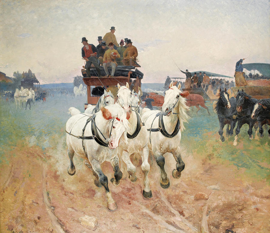 After the Race Meeting  Painting by Karl Georg Arsenius