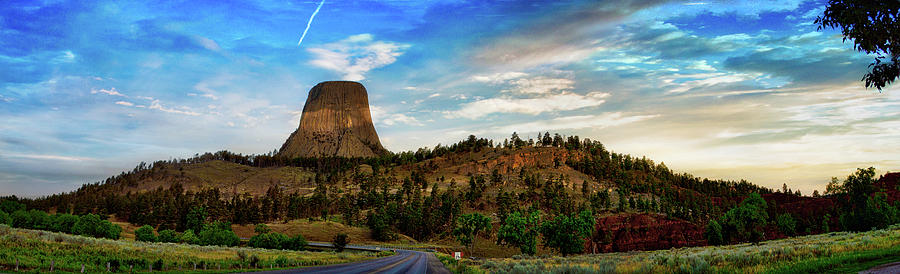 After The Rain Devils Tower Wyoming Panorama Photograph by Thomas Woolworth