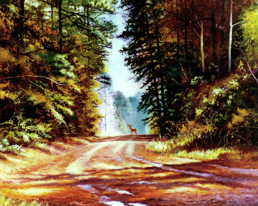 Deer Painting - After the Rain by Randy Welborn