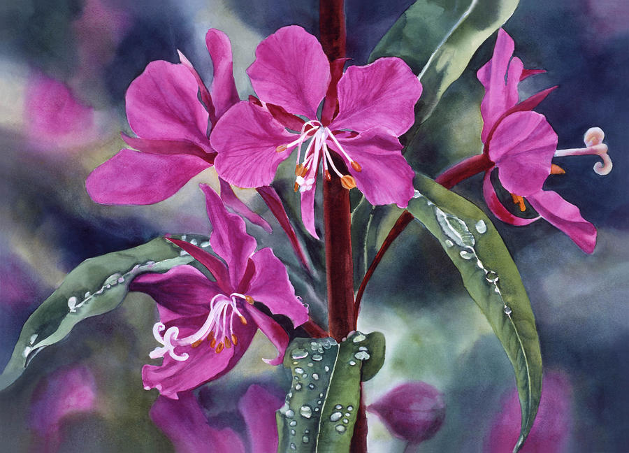 Flower Painting - After the Rain by Sharon Freeman