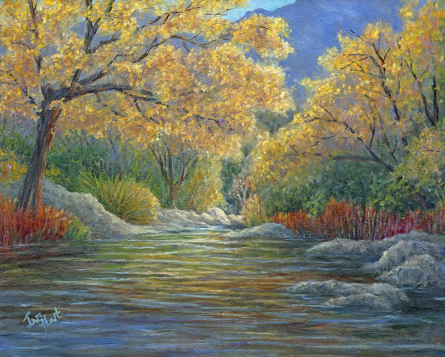 After the Rains, Sabino Canyon Painting by June Hunt