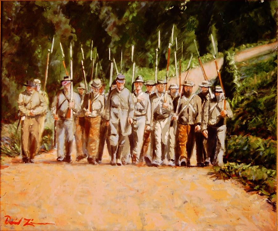 After the Skirmish Painting by David Zimmerman