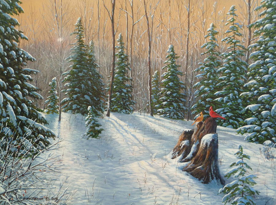 After the Snowfall Painting by Jake Vandenbrink