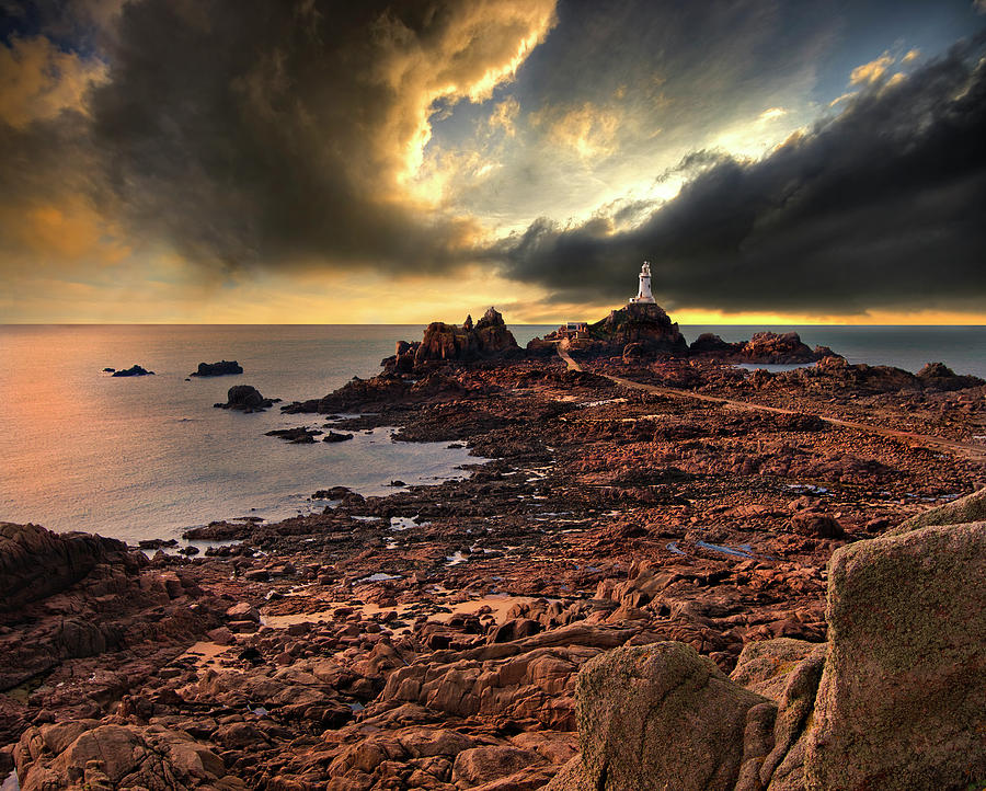 after the storm at La Corbiere Photograph by Meirion Matthias
