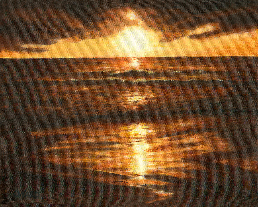 Sunset Painting - After The Storm by C H Ward