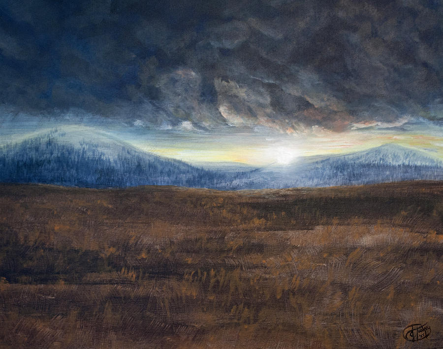 After the Storm - Cool Tone Painting by Jessica Tookey