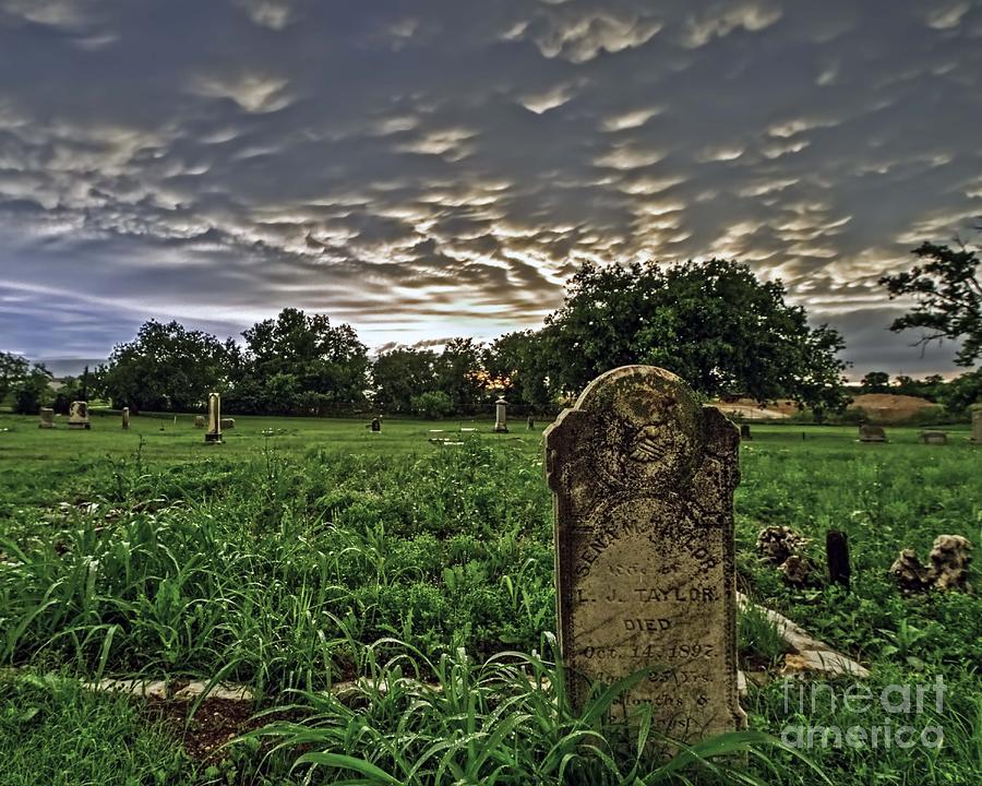 After the Storm - East Belton Cemetery Photograph by Gary Holmes