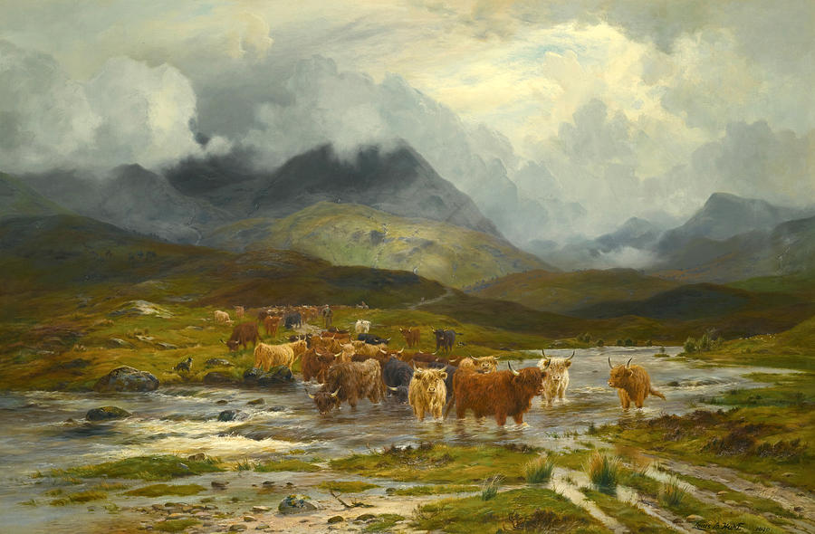 After the Storm. Glen Dochart. Perthshire Painting by Louis Bosworth Hurt