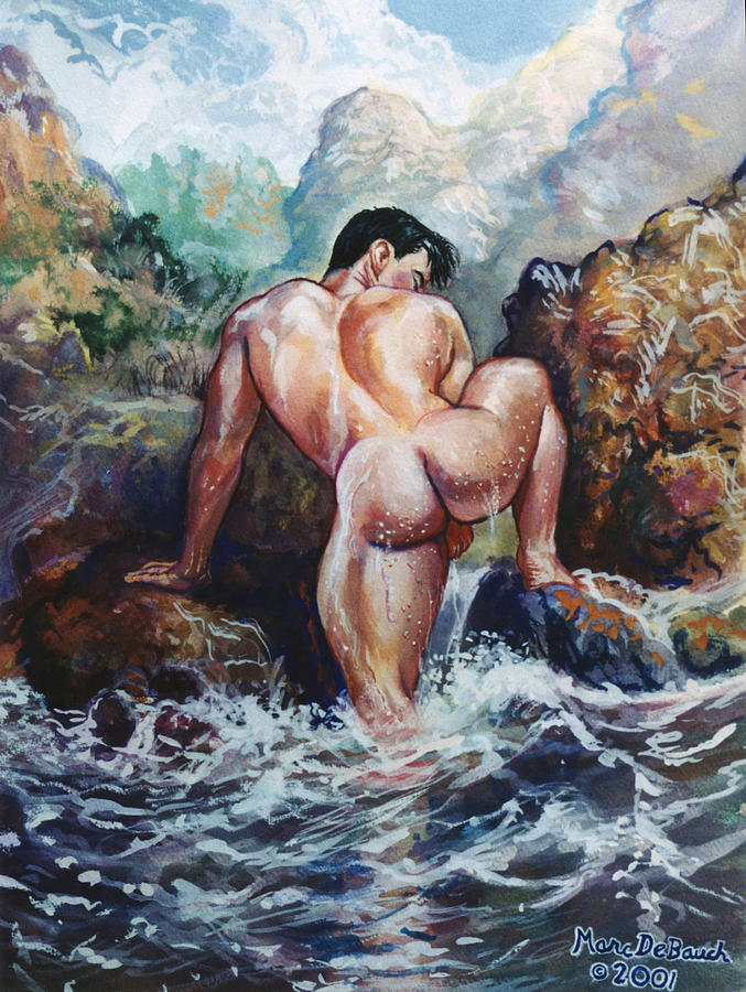 After the Swim. is a painting by Marc DeBauch which was uploaded on Novembe...