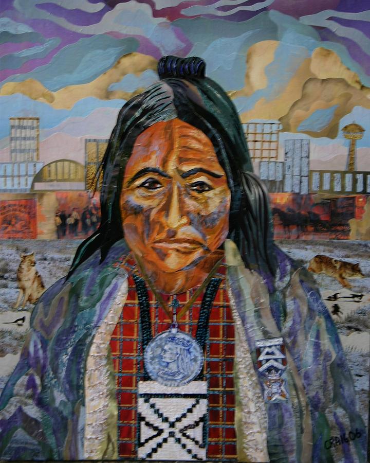 Native Mixed Media - After Treaty 7 by Bob Craig