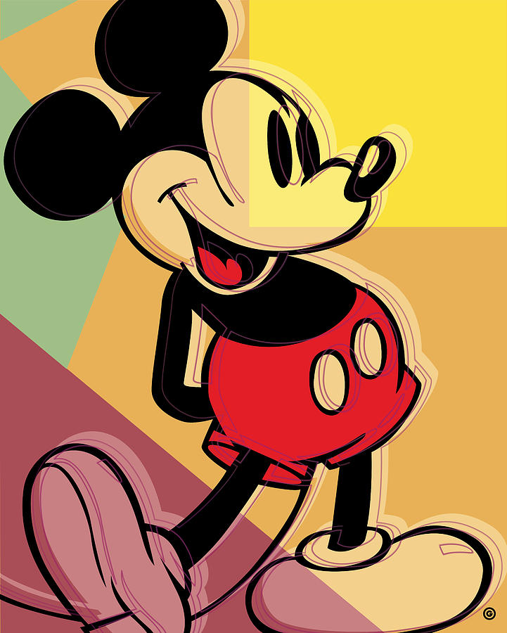 Music Painting - After Warhol Mickey by Gary Grayson