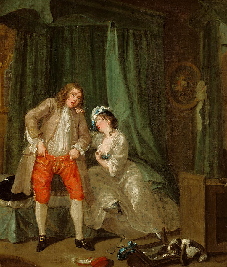 After, from 1730-1731 Painting by William Hogarth
