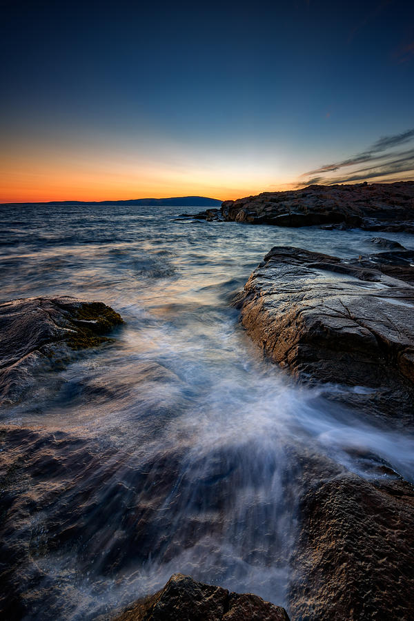 Acadia National Park Photograph - Afterglow at Schoodic Point  by Rick Berk
