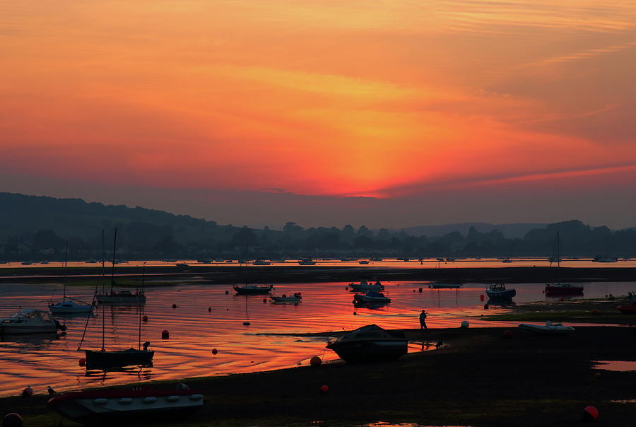 Afterglow at the Estuary  Photograph by Jeff Townsend
