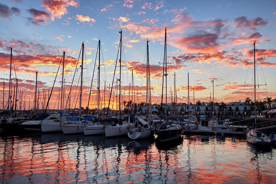 Afterglow in Puerto de Mogan by Marc Huebner Afterglow in Puerto de Mogan by Marc Huebner