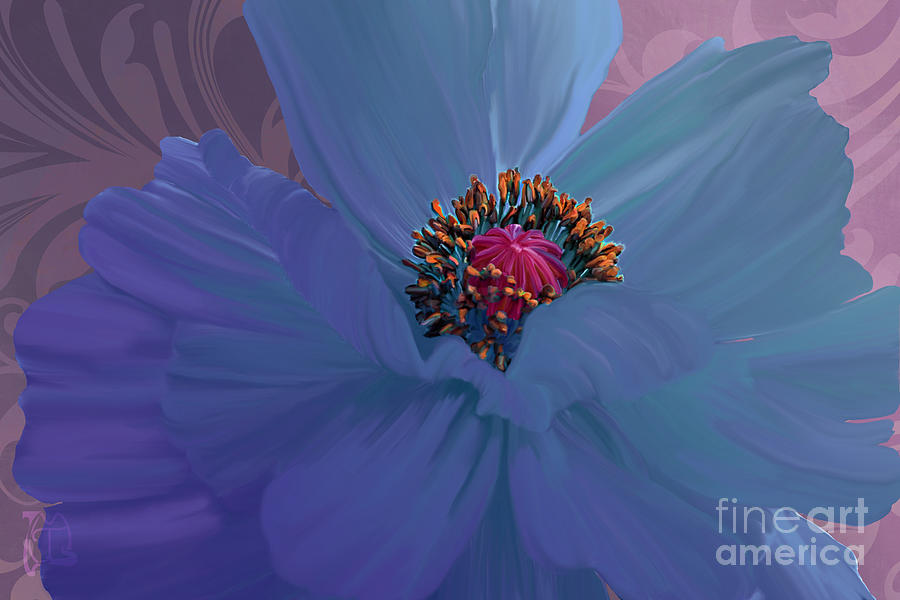Nature Painting - Afterglow, Vibrant, colorful poppy floral art by Tina Lavoie