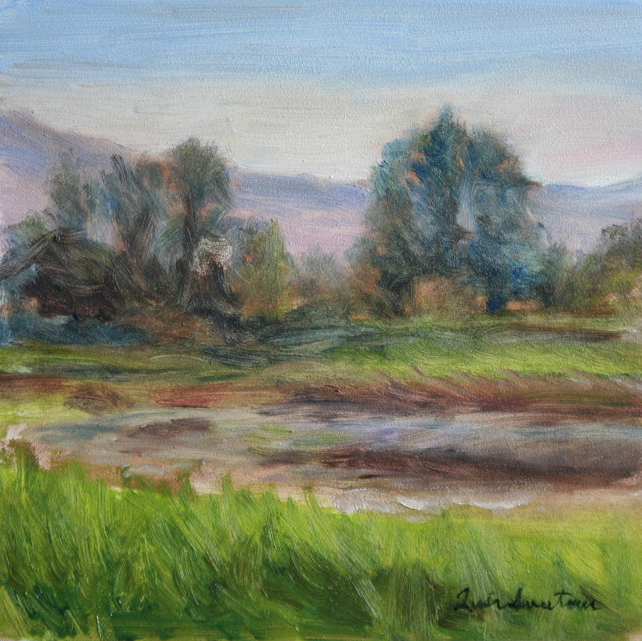 Afternoon at Sauvie Island Wildlife Viewpoint Painting by Quin Sweetman