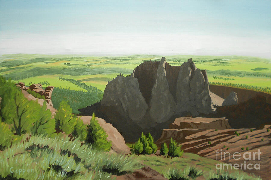 Smith Rock Afternoon Painting by Robert Coppen