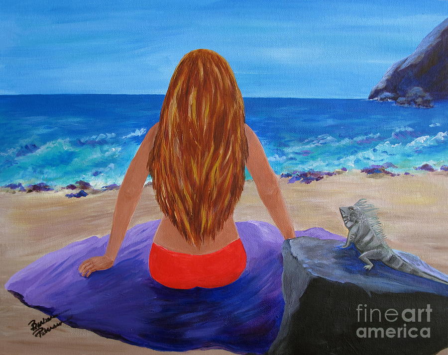 Afternoon At The Beach Painting by Barbara Petersen