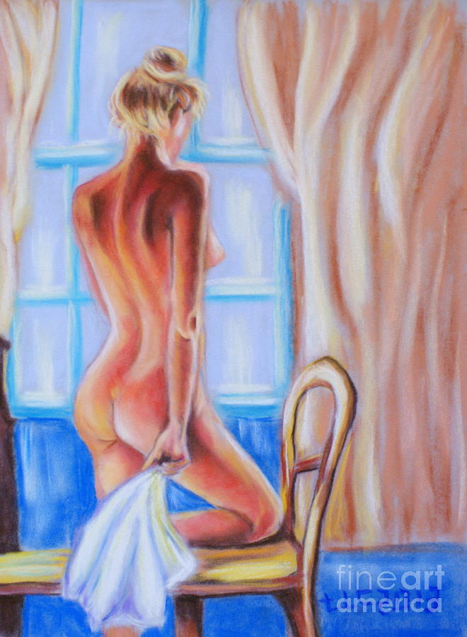Afternoon Bath Painting by Theresa Cangelosi