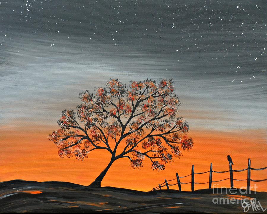 Tree Painting - Afternoon Delight by JoNeL Art